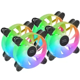 Mars Gaming Pack 3 Ventiladores PC MF-4A 12cm ARGB Negro
